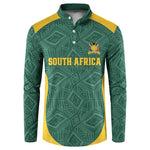 Custom South Africa Soccer Button Sweatshirt Bafana Bafana Spirit African Pattern