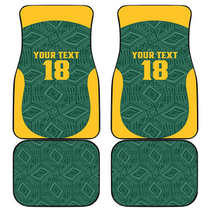 Custom South Africa Soccer Car Mats Bafana Bafana Spirit African Pattern - African Pride