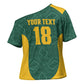 Custom South Africa Soccer Cross Shoulder Shirt Bafana Bafana Spirit African Pattern - African Pride