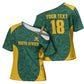 Custom South Africa Soccer Cross Shoulder Shirt Bafana Bafana Spirit African Pattern - African Pride