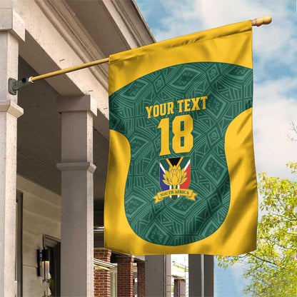Custom South Africa Soccer Garden Flag Bafana Bafana Spirit African Pattern - African Pride