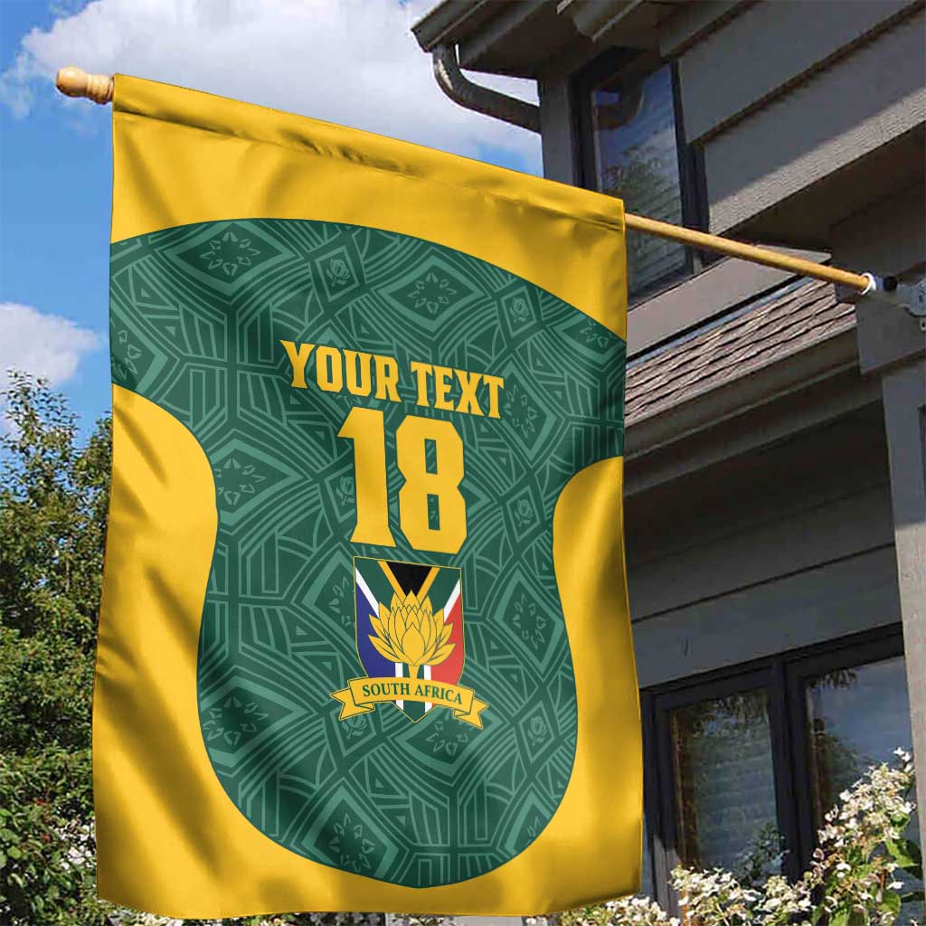 Custom South Africa Soccer Garden Flag Bafana Bafana Spirit African Pattern - African Pride