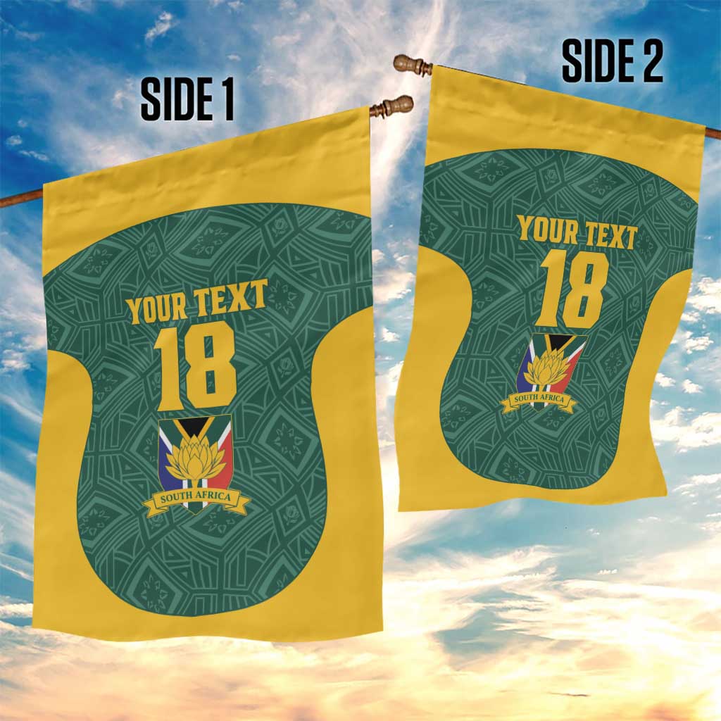 Custom South Africa Soccer Garden Flag Bafana Bafana Spirit African Pattern - African Pride