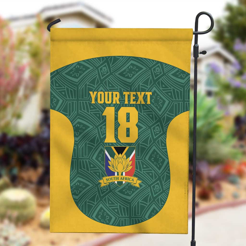 Custom South Africa Soccer Garden Flag Bafana Bafana Spirit African Pattern - African Pride