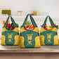 Custom South Africa Soccer Grocery Bag Bafana Bafana Spirit African Pattern - African Pride