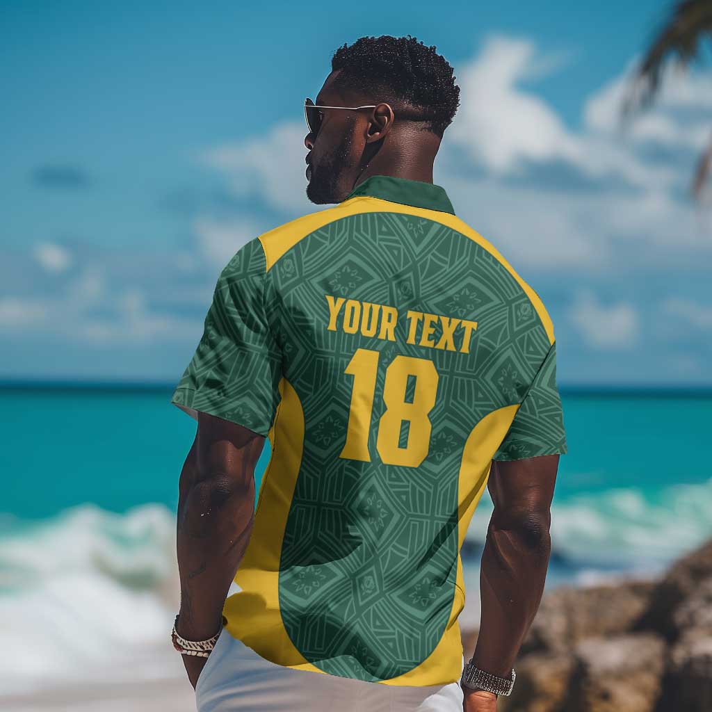 Custom South Africa Soccer Hawaiian Shirt Bafana Bafana Spirit African Pattern - African Pride