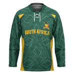 Custom South Africa Soccer Hockey Jersey Bafana Bafana Spirit African Pattern - African Pride