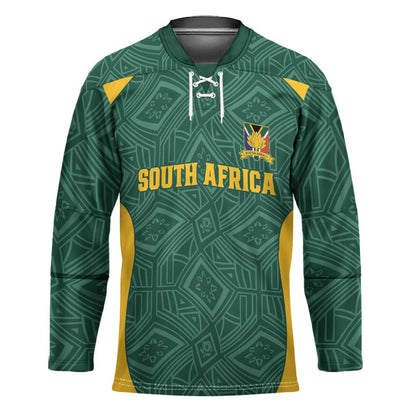 Custom South Africa Soccer Hockey Jersey Bafana Bafana Spirit African Pattern - African Pride