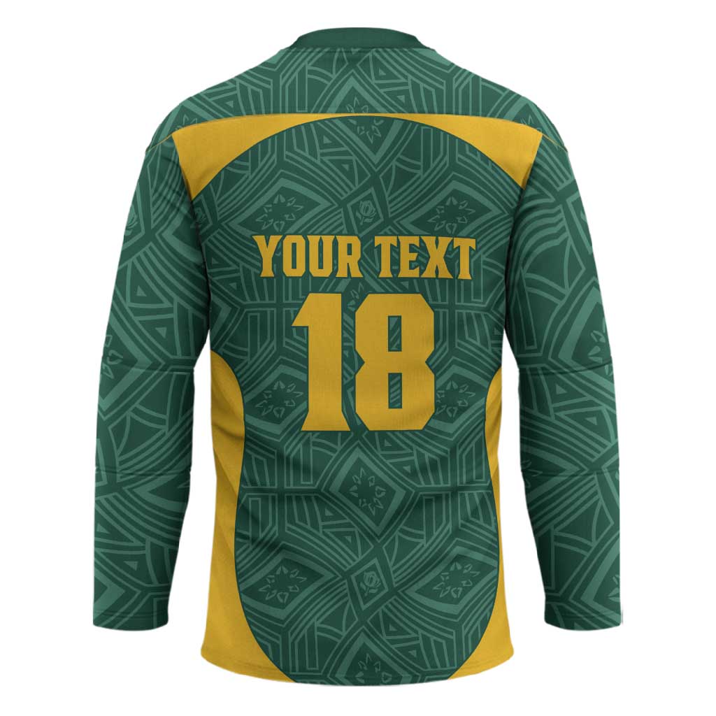 Custom South Africa Soccer Hockey Jersey Bafana Bafana Spirit African Pattern - African Pride