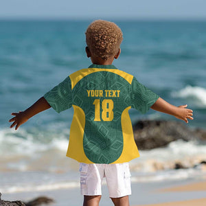 Custom South Africa Soccer Kid Hawaiian Shirt Bafana Bafana Spirit African Pattern - African Pride