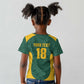 Custom South Africa Soccer Kid T shirt Bafana Bafana Spirit African Pattern - African Pride
