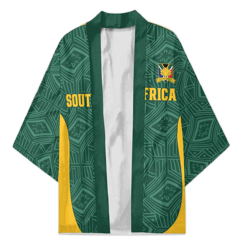 Custom South Africa Soccer Kimono Bafana Bafana Spirit African Pattern - African Pride
