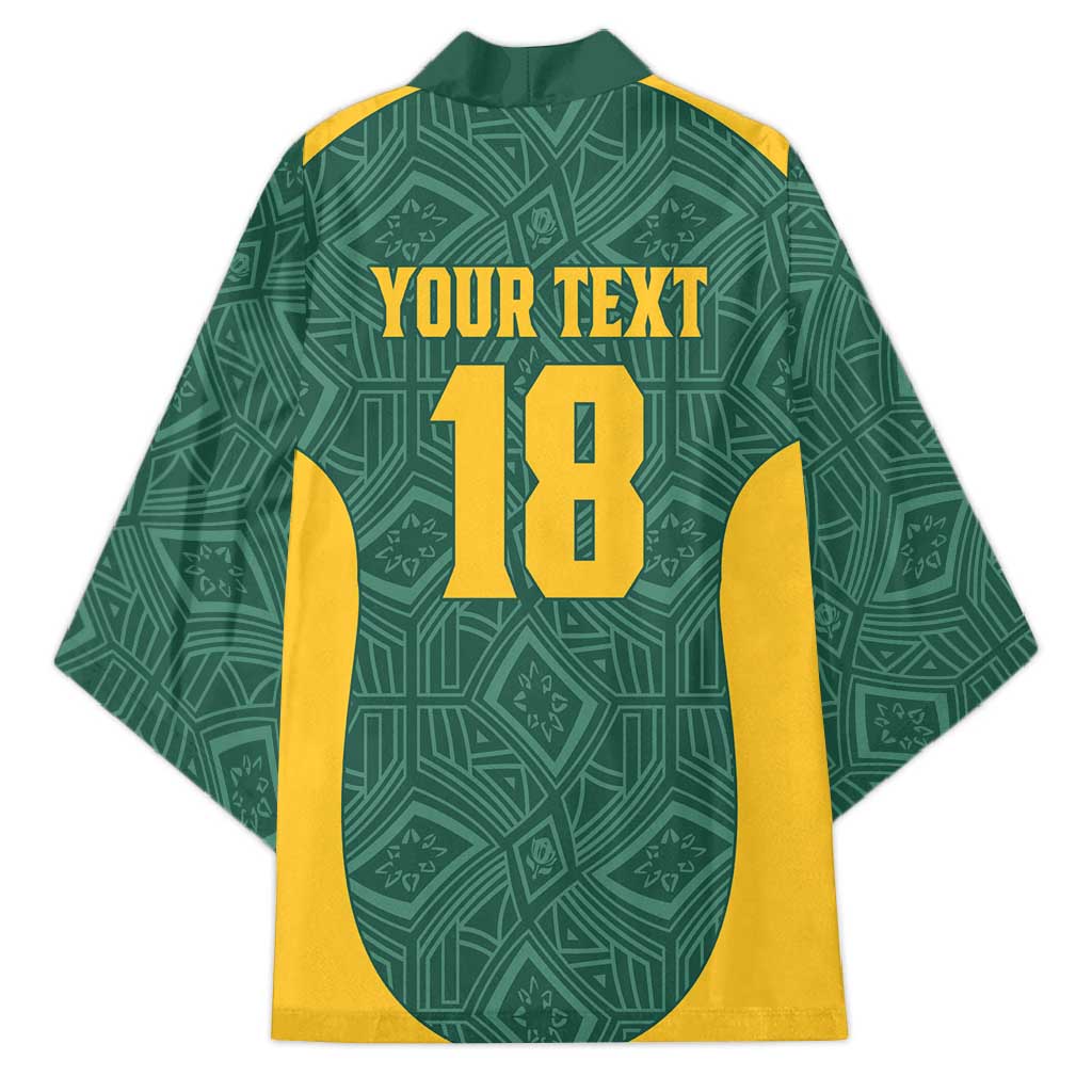 Custom South Africa Soccer Kimono Bafana Bafana Spirit African Pattern - African Pride