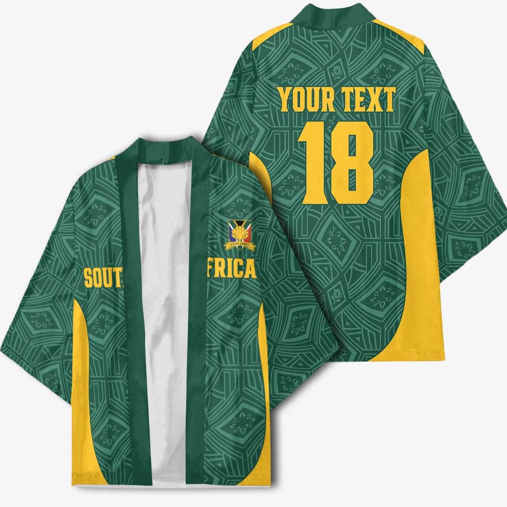 Custom South Africa Soccer Kimono Bafana Bafana Spirit African Pattern - African Pride