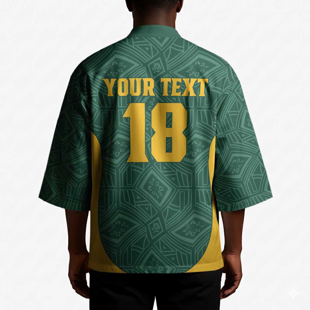 Custom South Africa Soccer Kimono Bafana Bafana Spirit African Pattern - African Pride