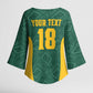 Custom South Africa Soccer Kimono Sleeve Blouse Bafana Bafana Spirit African Pattern - African Pride