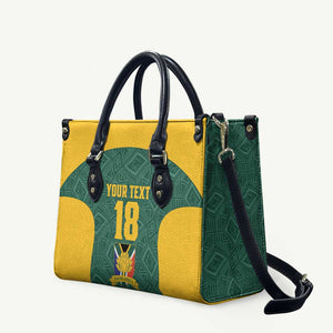 Custom South Africa Soccer Leather Bag Bafana Bafana Spirit African Pattern - African Pride