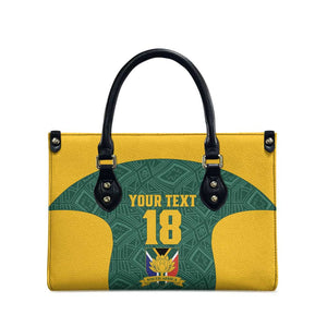 Custom South Africa Soccer Leather Bag Bafana Bafana Spirit African Pattern - African Pride