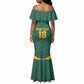 Custom South Africa Soccer Mermaid Dress Bafana Bafana Spirit African Pattern - African Pride
