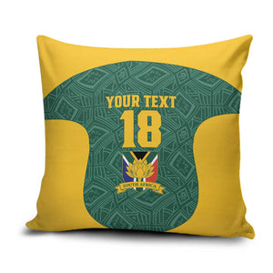 Custom South Africa Soccer Pillow Cover Bafana Bafana Spirit African Pattern - African Pride