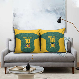Custom South Africa Soccer Pillow Cover Bafana Bafana Spirit African Pattern - African Pride