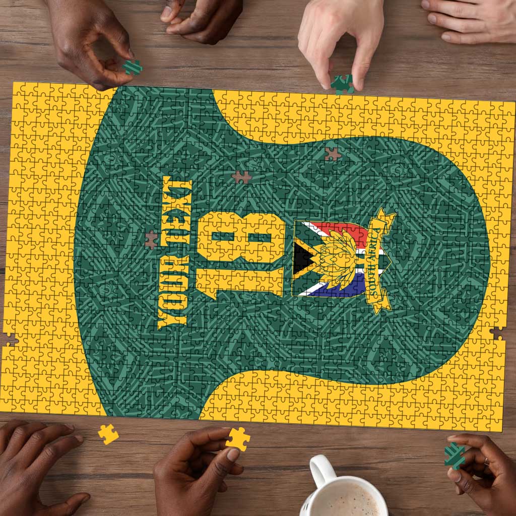 Custom South Africa Soccer Puzzle Bafana Bafana Spirit African Pattern - African Pride