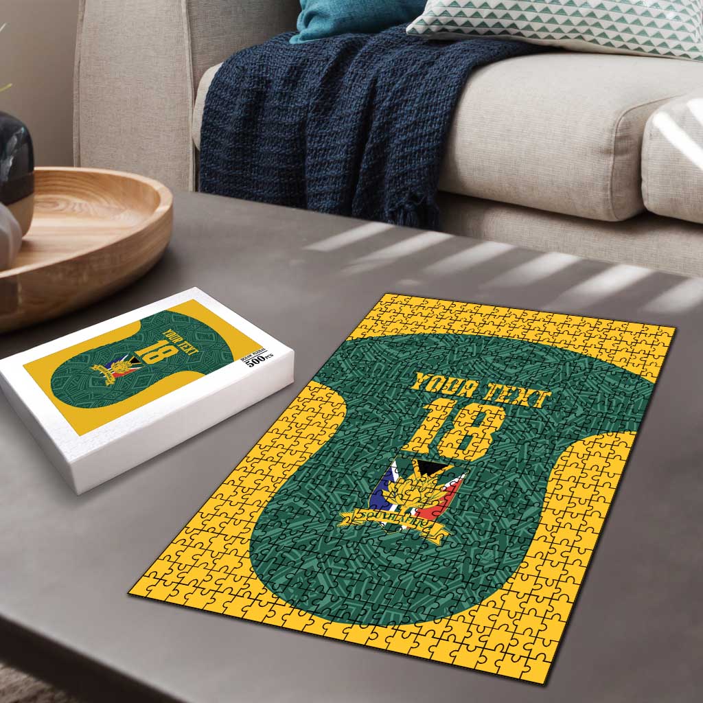 Custom South Africa Soccer Puzzle Bafana Bafana Spirit African Pattern - African Pride