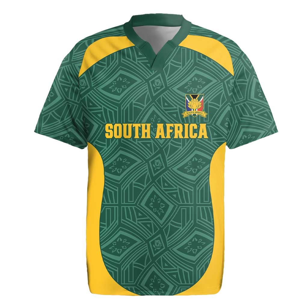 Custom South Africa Soccer Rugby Jersey Bafana Bafana Spirit African Pattern - African Pride