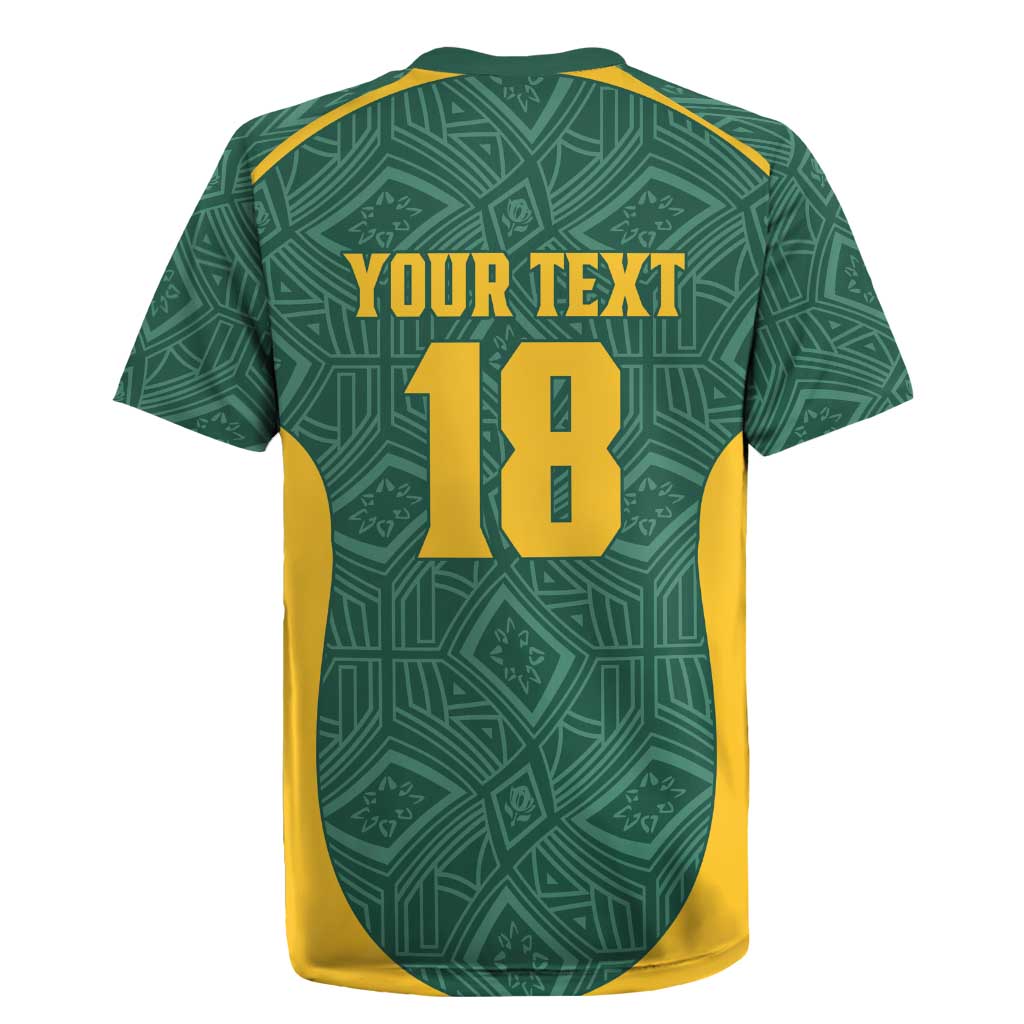Custom South Africa Soccer Rugby Jersey Bafana Bafana Spirit African Pattern - African Pride