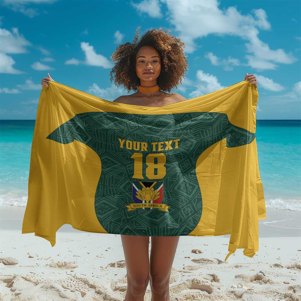 Custom South Africa Soccer Sarong Bafana Bafana Spirit African Pattern - African Pride