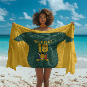 Custom South Africa Soccer Sarong Bafana Bafana Spirit African Pattern - African Pride