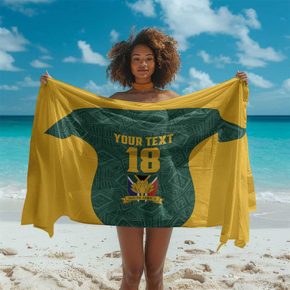 Custom South Africa Soccer Sarong Bafana Bafana Spirit African Pattern - African Pride