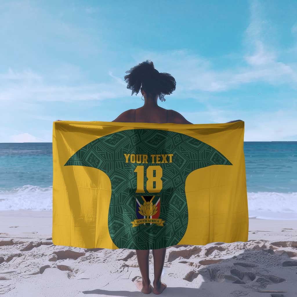 Custom South Africa Soccer Sarong Bafana Bafana Spirit African Pattern - African Pride