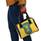 Custom South Africa Soccer Shoulder Handbag Bafana Bafana Spirit African Pattern - African Pride