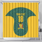 Custom South Africa Soccer Shower Curtain Bafana Bafana Spirit African Pattern - African Pride
