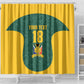Custom South Africa Soccer Shower Curtain Bafana Bafana Spirit African Pattern - African Pride