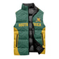 Custom South Africa Soccer Sleeveless Puffer Jacket Bafana Bafana Spirit African Pattern - African Pride
