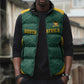 Custom South Africa Soccer Sleeveless Puffer Jacket Bafana Bafana Spirit African Pattern - African Pride