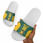 Custom South Africa Soccer Slide Sandals Bafana Bafana Spirit African Pattern - African Pride