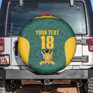 Custom South Africa Soccer Spare Tire Cover Bafana Bafana Spirit African Pattern - African Pride