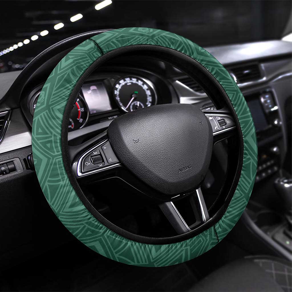 South Africa Soccer Steering Wheel Cover Bafana Bafana Spirit African Pattern - African Pride