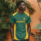 Custom South Africa Soccer T shirt Bafana Bafana Spirit African Pattern - African Pride