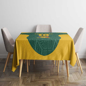 Custom South Africa Soccer Tablecloth Bafana Bafana Spirit African Pattern - African Pride