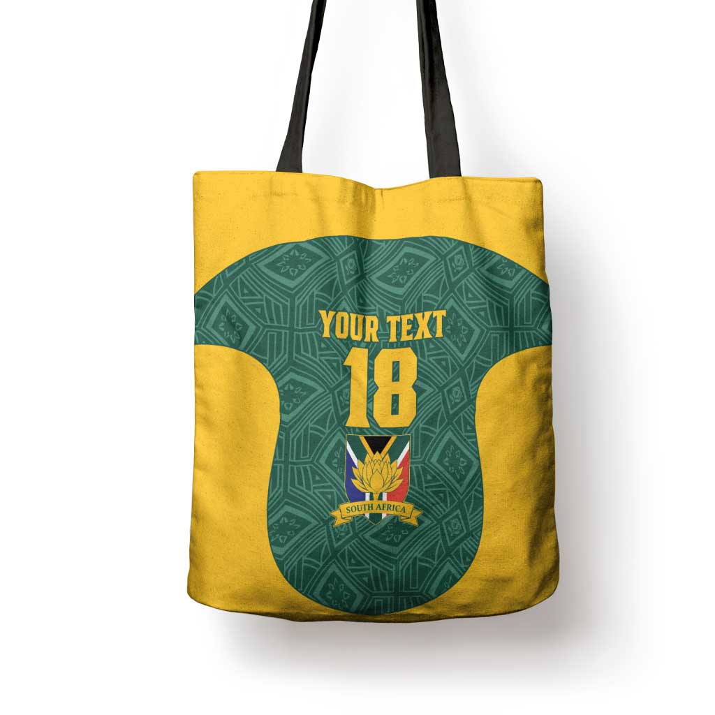 Custom South Africa Soccer Tote Bag Bafana Bafana Spirit African Pattern - African Pride