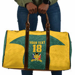Custom South Africa Soccer Travel Bag Bafana Bafana Spirit African Pattern - African Pride