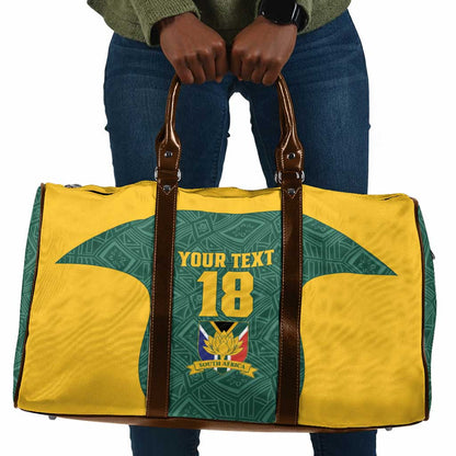 Custom South Africa Soccer Travel Bag Bafana Bafana Spirit African Pattern - African Pride