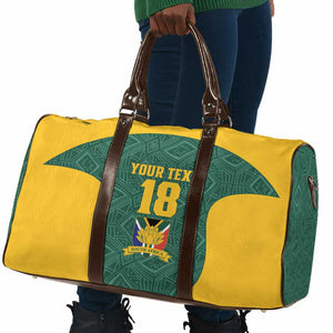 Custom South Africa Soccer Travel Bag Bafana Bafana Spirit African Pattern - African Pride