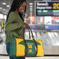 Custom South Africa Soccer Travel Bag Bafana Bafana Spirit African Pattern - African Pride
