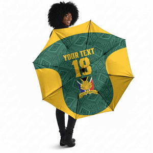 Custom South Africa Soccer Umbrella Bafana Bafana Spirit African Pattern - African Pride