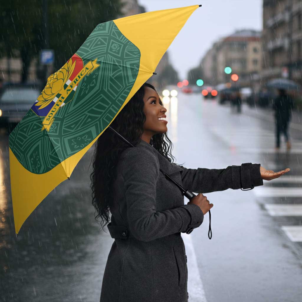 Custom South Africa Soccer Umbrella Bafana Bafana Spirit African Pattern - African Pride